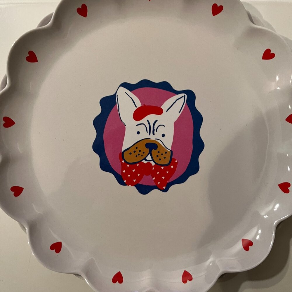 Bulldog Novelty Plates 10.5‎ inch (Set of SIX) - NEW! (p/x)